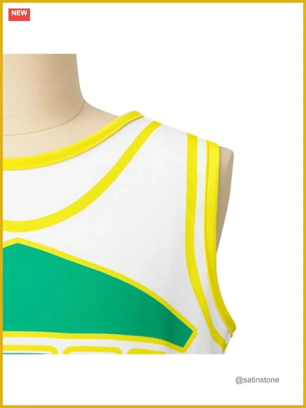Girls Cheerleader Costume Set with Pleated Skirt and Pom Poms